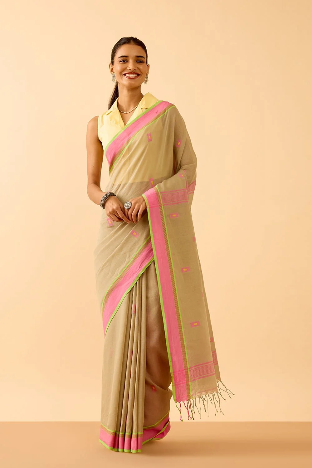 Cotton Saree with Traditional Prints